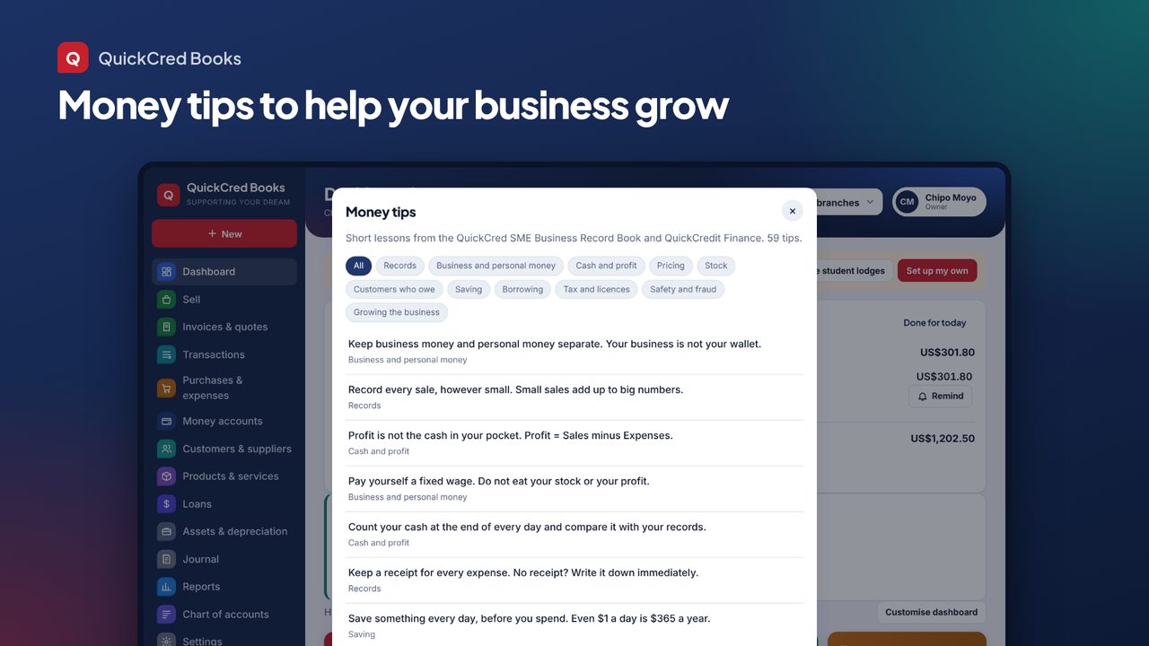 Daily money tips to help your business grow